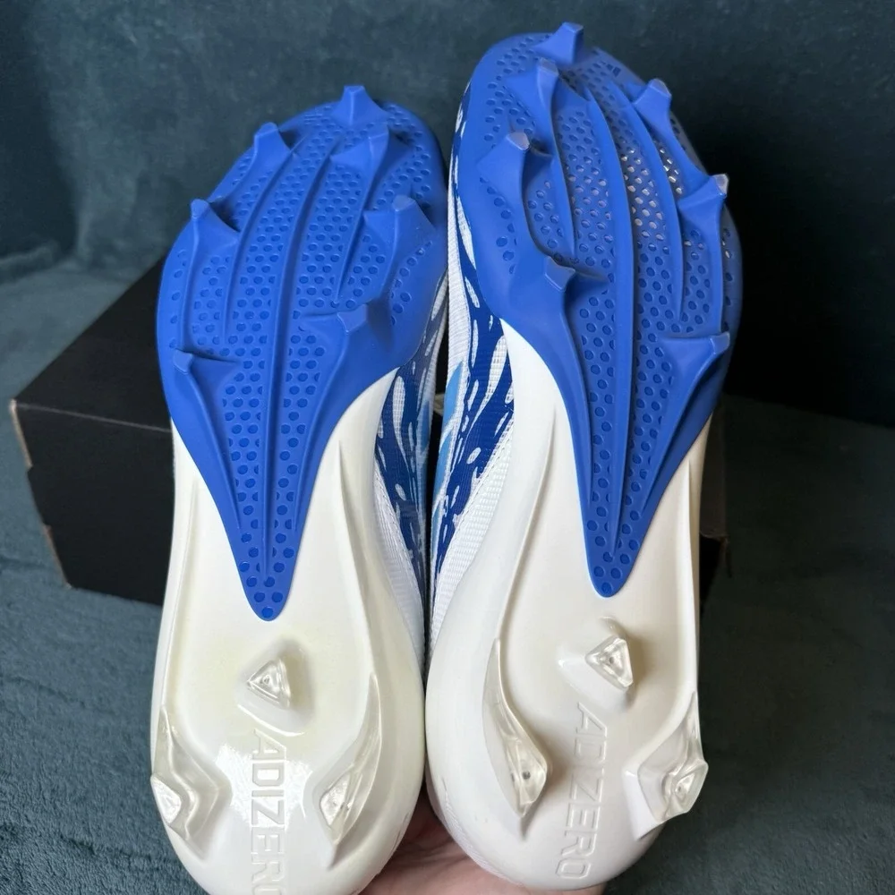 Adidas Adizero Electric Size 14 Mens White Blue Football Cleats‎ IE4418 New